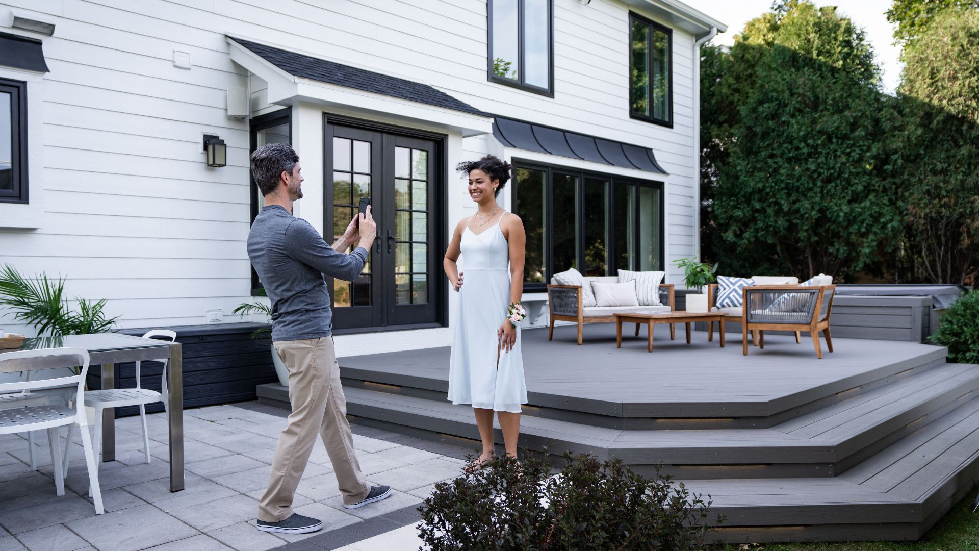 Deck and patio combination designs